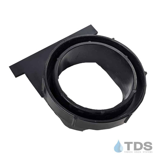 HYDRO-OE End Outlet for HYDROPLUS Driveway Drain - Black