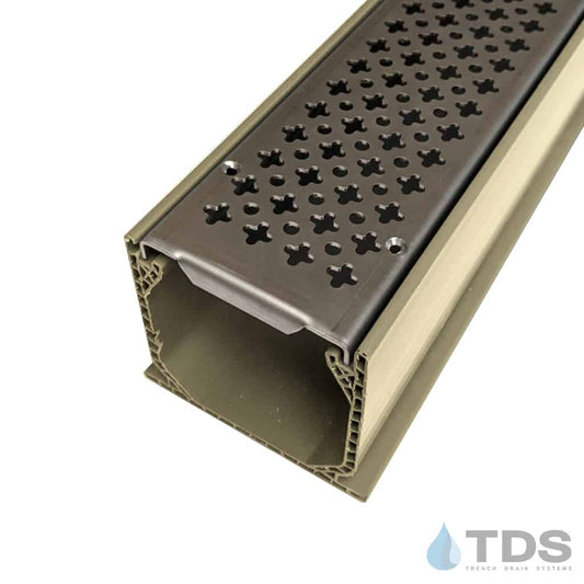 3" Sand NDS Mini Channel Kit w/Cathedral 316L Stainless Steel HP Grates
