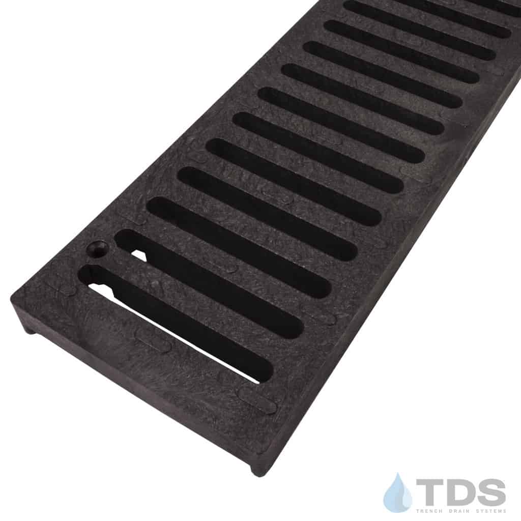 NDS 243 Box of 12 Class B ADA Compliant Slotted HDPE 4" x 24" Grat