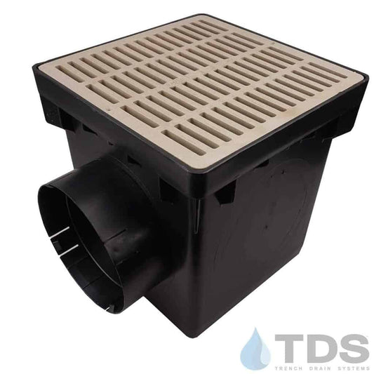 NDS 12" Catch Basin Kit with NDS Slotted Grate | Sand