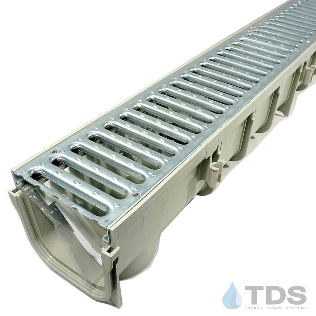 NDS® Pro Series 5 Drain Kit w/Galv. Steel Grate Trench Drain