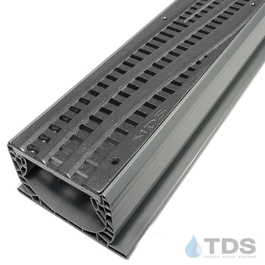 NDS Spee-D® Channel w/ 253CI Wave Cast Iron 4"x24" RAW Grate