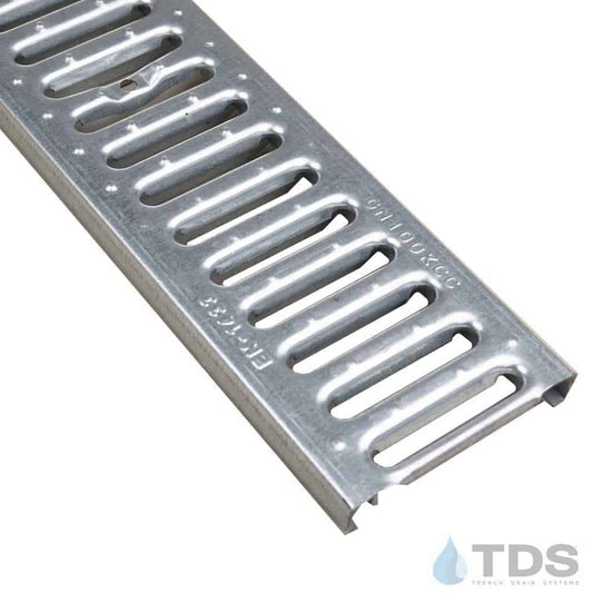 ULMA 424 / GN100KCC, Class C, Slotted Reinforced Galvanized Steel 124mm x 1M Grate