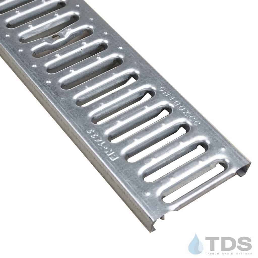 ULMA 424 / GN100KCC, Class C, Slotted Reinforced Galvanized Steel 124mm x 1M Grate