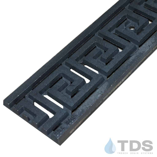 Iron Age IA-GRK-0520 Class B Greek Key Cast Iron 122mm x 500mm Grate - RAW