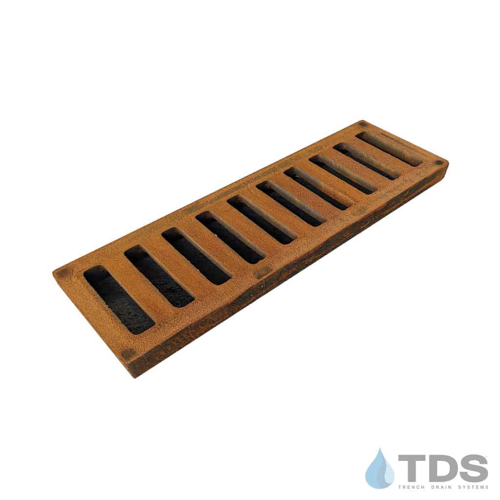 US Foundry 6100 Heavy Duty Slotted C35B Gray Iron 8" x 24" x 1.5" Grate