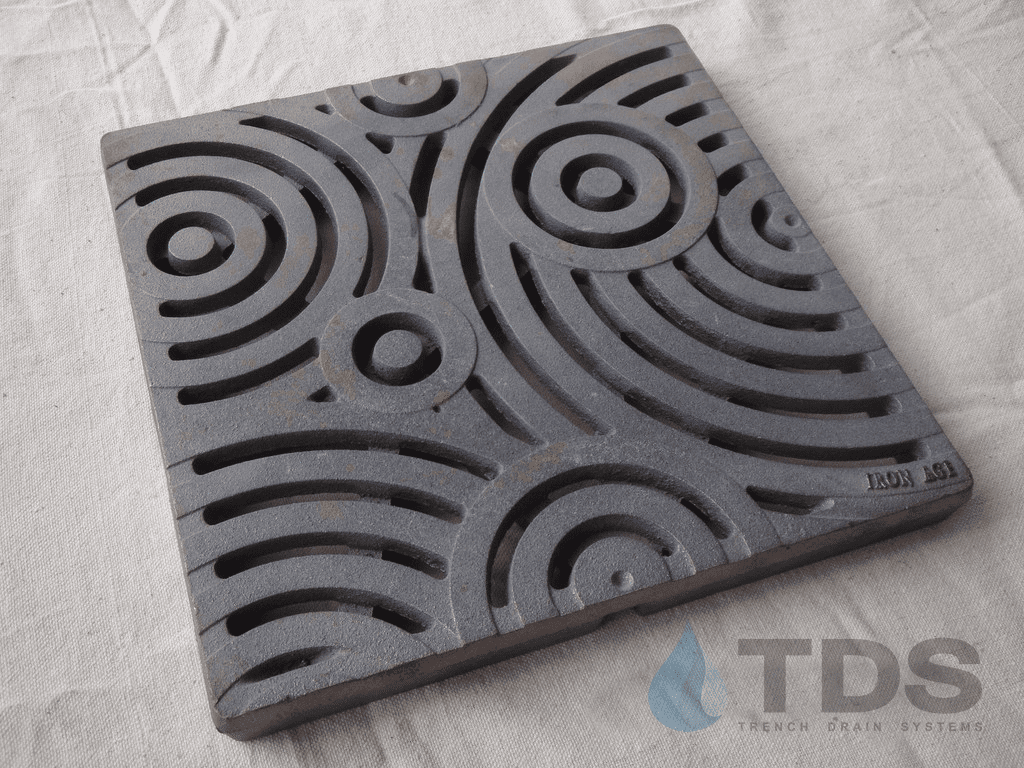 Iron Age IA-OBLIO-CB12-HP Class B Heel-Proof Oblio Cast Iron 12" x 12" Grate - RAW