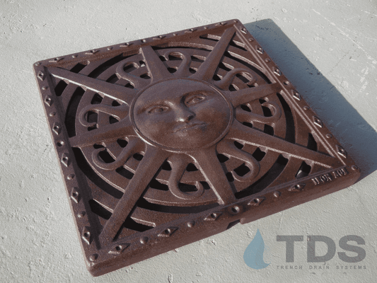 Iron Age IA-SUN-CB12-BF Class B Sun Cast Iron 12" x 12" Grate - Baked on Oil Finish