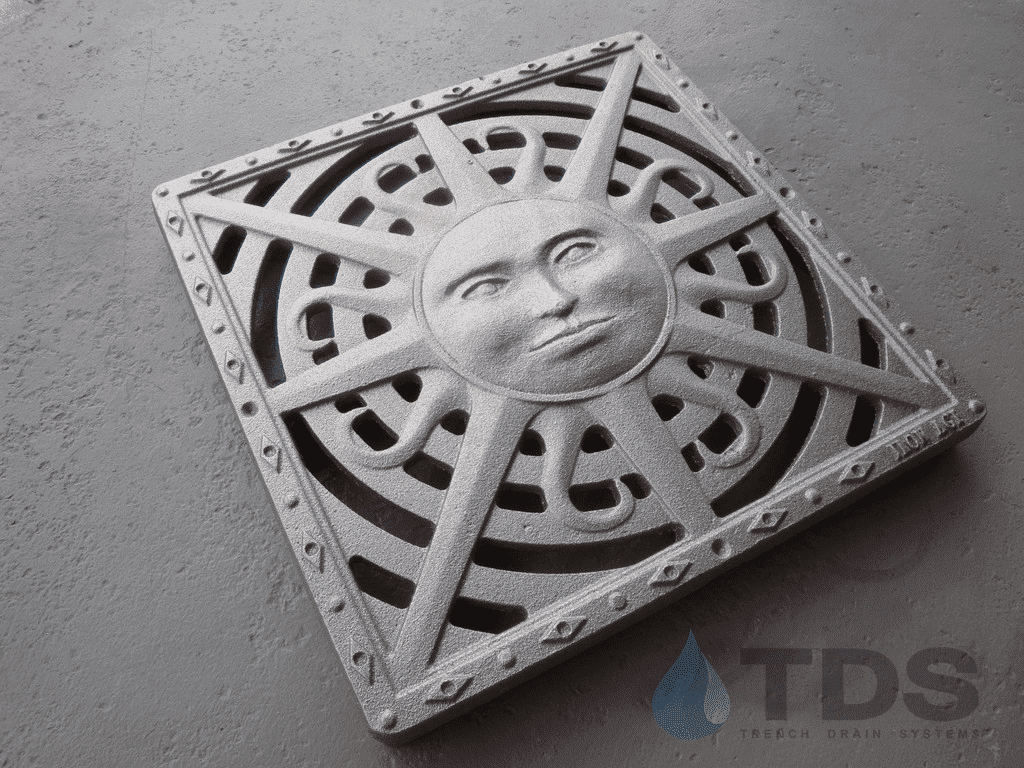 Iron Age IA-SUN-CB12 Class B Sun Cast Iron 12" x 12" Grate - Natural