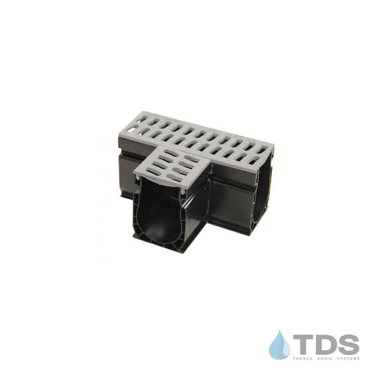 NDS 9373 Slim Channel TEE with Gray Slotted Grate