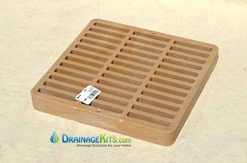 NDS 999S Class A ADA Compliant Slotted HDPE 9" x 9" Grate - SAND