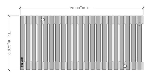 Iron Age IA-JOE-0920-HP Class B Regular Joe Heel Proof 9x20 Cast Iron Grate - RAW