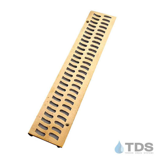Bronze Age BA-SLOT-0212-B Class A Slotted Bronze Brushed Finish 2" x 12" Grate