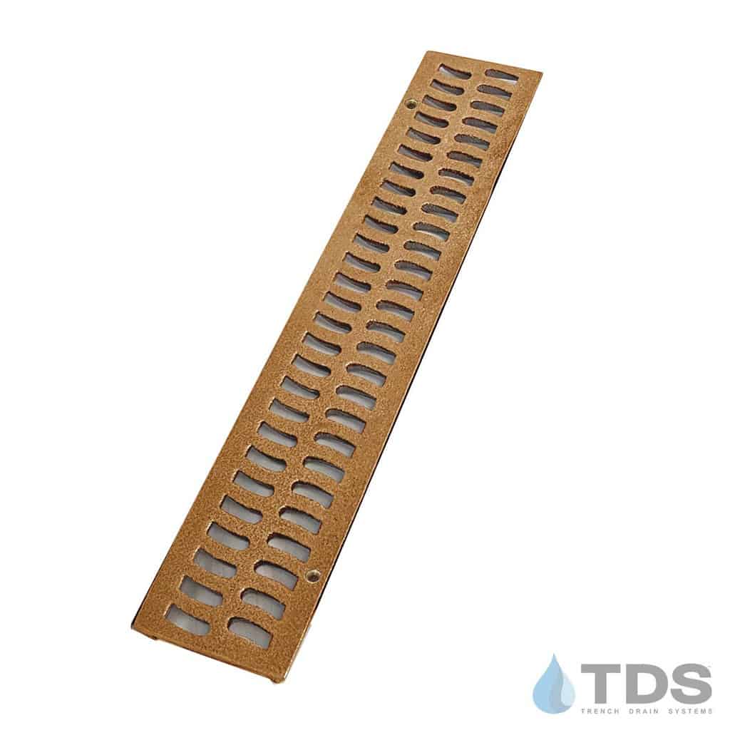 Bronze Age BA-SLOT-0212 Class A Slotted Bronze Natural Finish 2" x 12" Grate