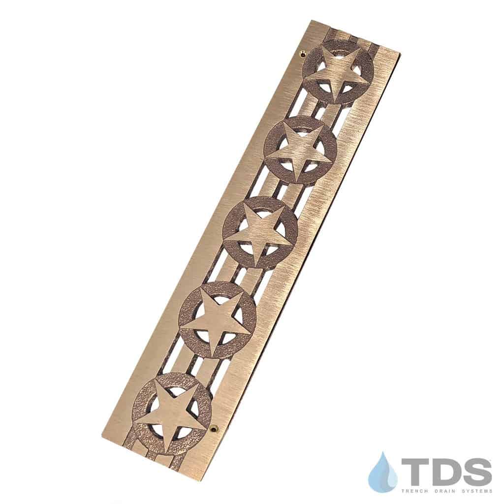 Bronze Age BA-STAR-0312-B Stars Bronze Brushed 3" x 12" Grate