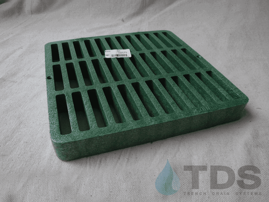 NDS 990 Class A ADA Compliant Slotted HDPE 9" x 9" Grate - GREEN