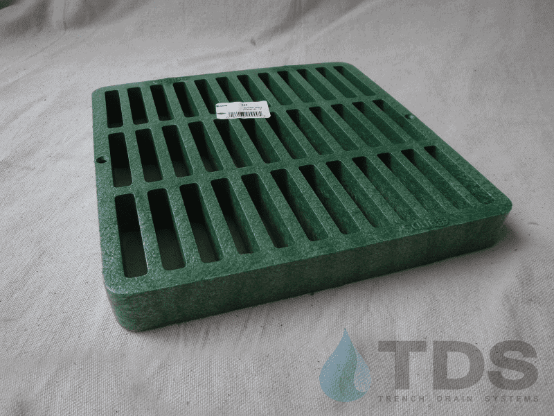 NDS 990 Class A ADA Compliant Slotted HDPE 9" x 9" Grate - GREEN