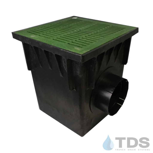 NDS 18" Catch Basin Kit with NDS Slotted Grate | Green