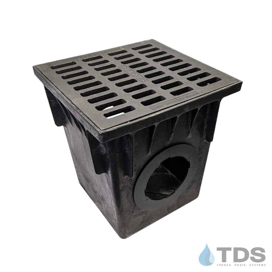 NDS 18" Catch Basin Kit with NDS Slotted Grate | Cast Iron