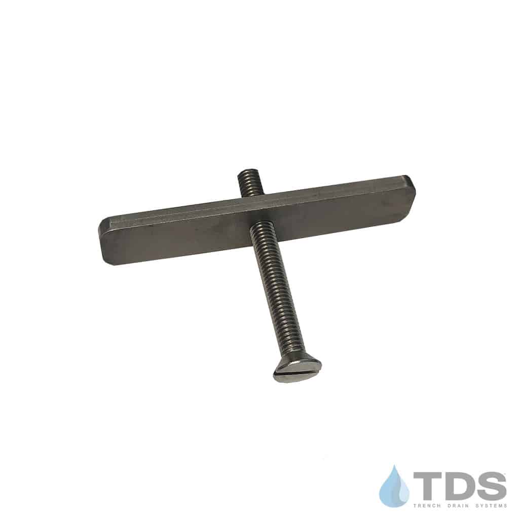 TDS-POLYCAST DA0542SH Hold-Down Device for 500 Series Stainless Steel and HDPE Grates