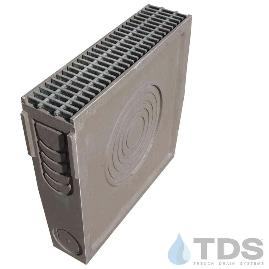 POLYCAST® DP0650 Inline Catch Basin w/FG0644 Slotted Fiberglass Grate ...