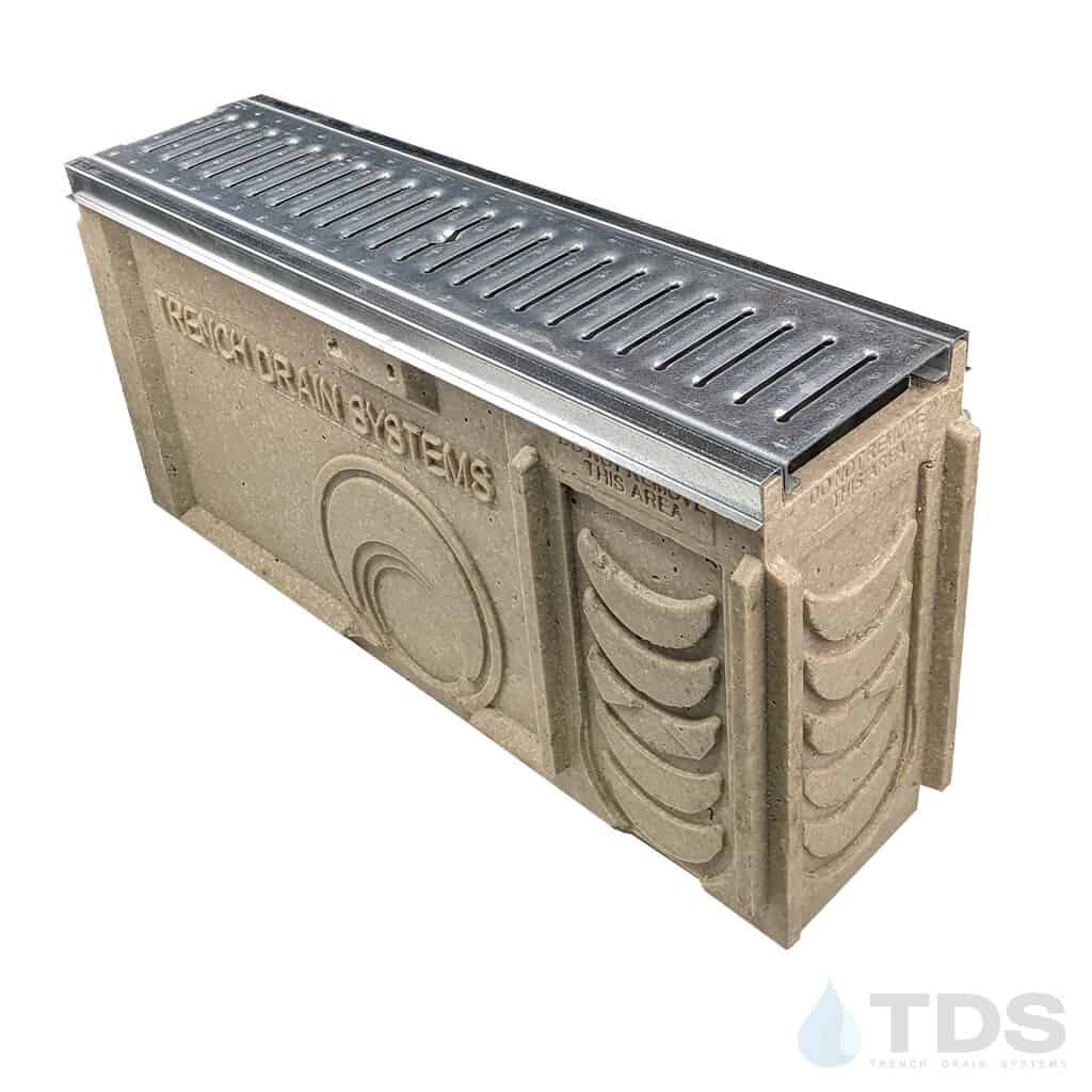 TP0650S (Shallow) Catch Basin Kit w/ DG0640H & Galvanized Edge for POLYCAST®
