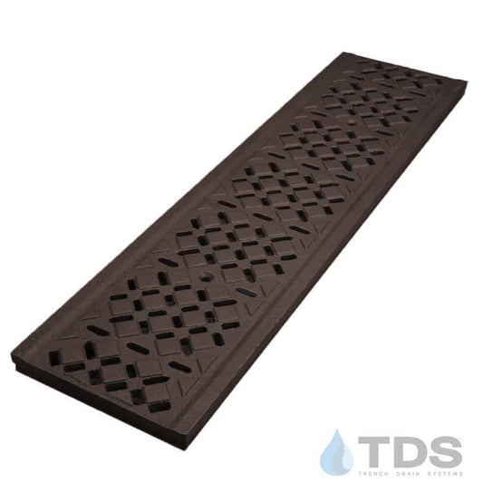 NDS DS-602-BF Class C Diamond Ductile Iron 6" x 24" Grate - BoOF