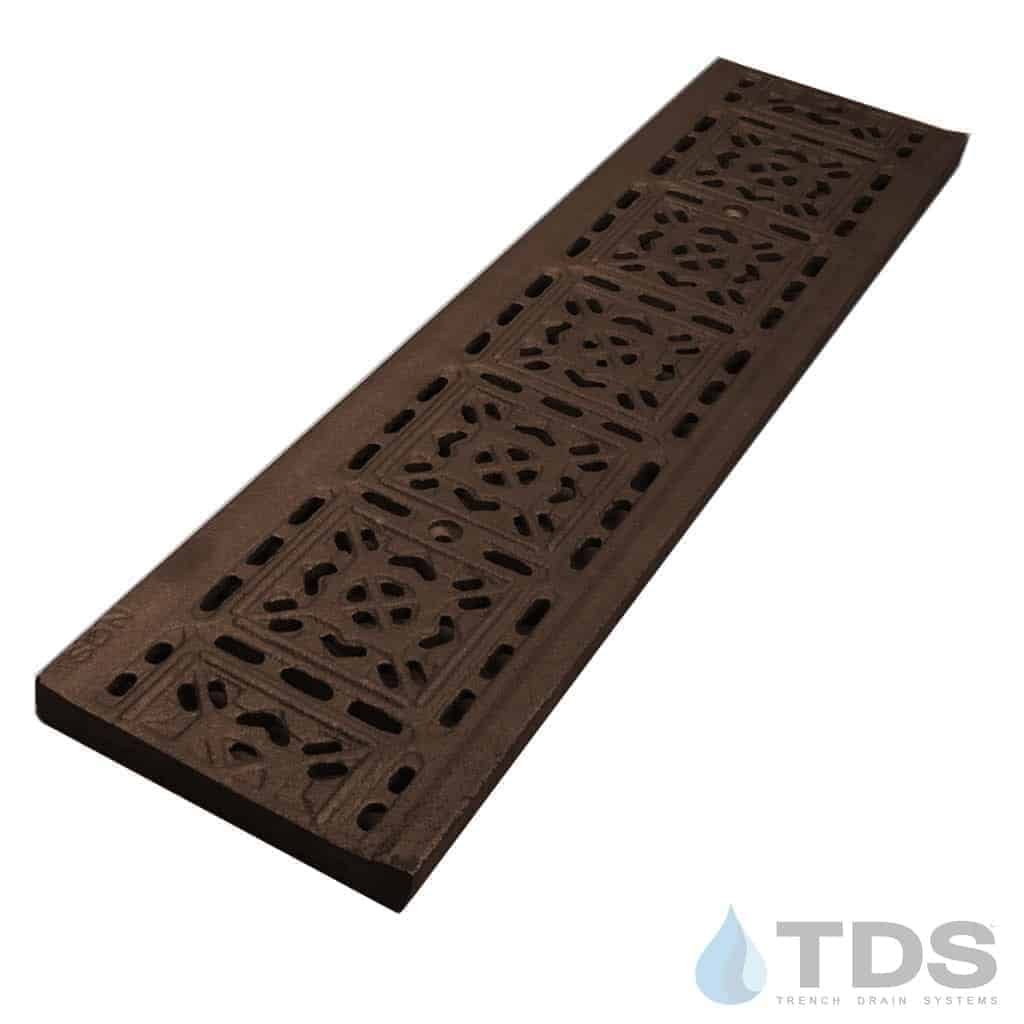 NDS DS-603-BF Class C Tile Ductile Iron 6" x 24" Grate - BoOF