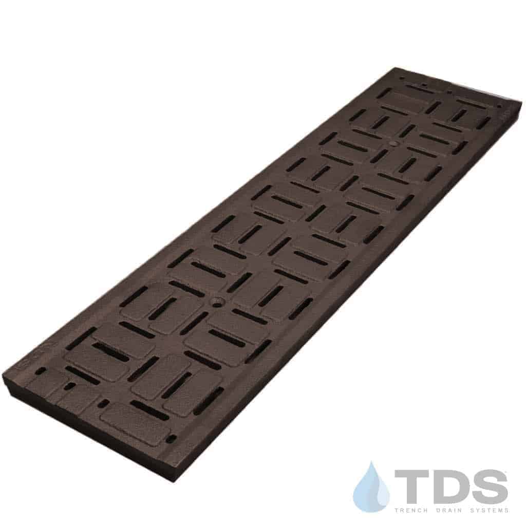 NDS DS-604-BF Class C Brick Ductile Iron 6" x 24" Grate - BoOF