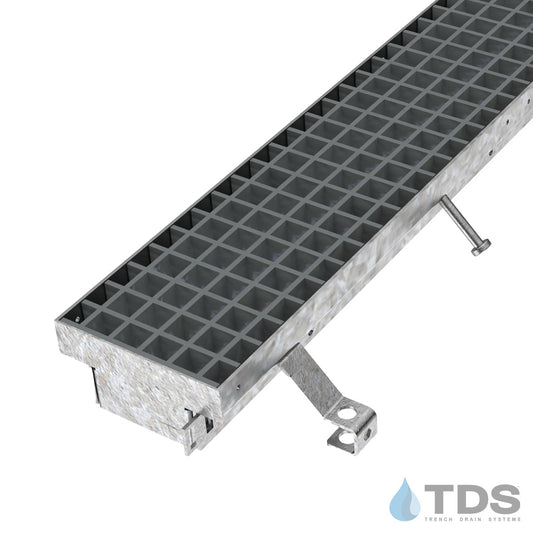 Trench Era FF Series Drain System w/FG3045 8" Wide Class B Grate - Galvanized Frame