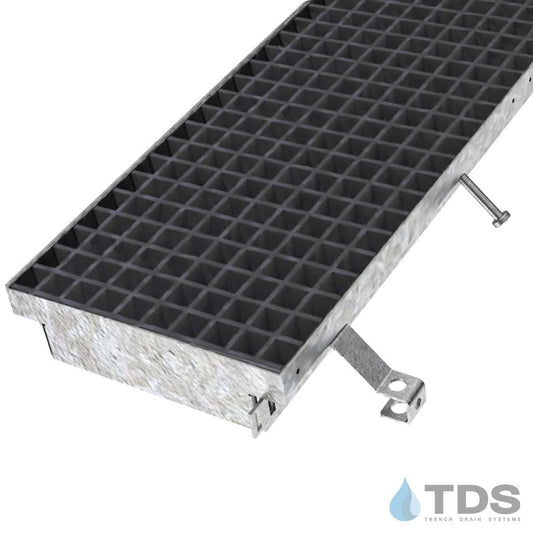 FFK-FG1245 Trench Era Multi-Channel System with fiberglass FG1245 Grate with Galvanized Frame
