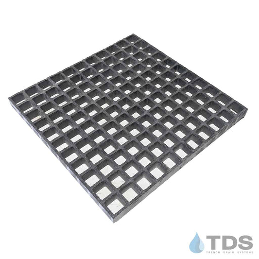 FG-MESH-CB18 Class A Fiberglass 18" x 18" x 1" Catch Basin Grate - Dark Grey