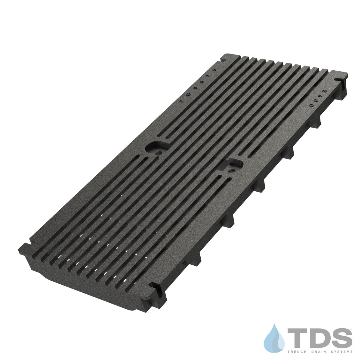 Trench•Era™ FP Series Drain System w/DG0875 10" Wide Class E ADA Grate - HD Galvanized Frame