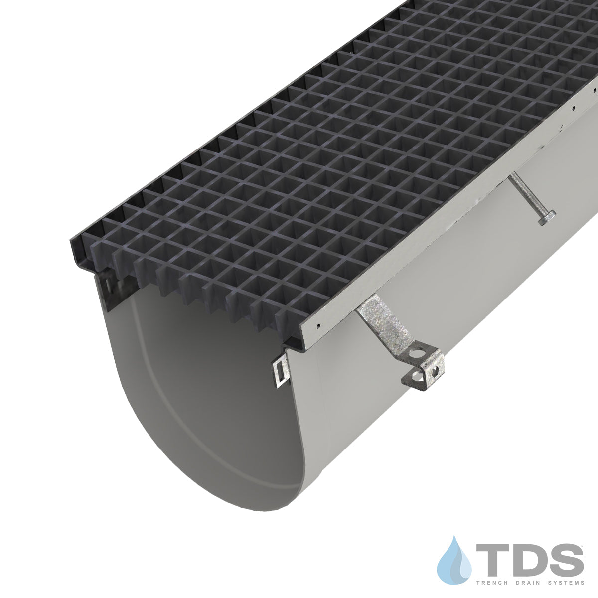 Trench•Era™ FP Series Drain System w/FG1245 14" Wide Class A Grate - MD Stainless Frame