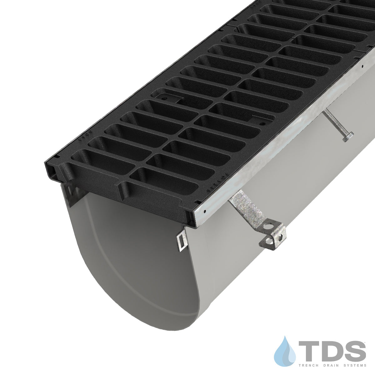 Trench•Era™ FP Series Drain System w/DG1246 14" Wide Class F Grate - MD Stainless Frame