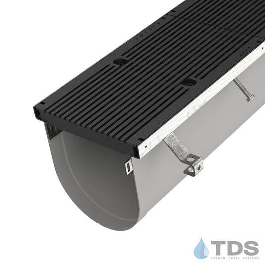 Trench•Era™ FP Series Drain System w/DG1275 14" Wide Class E Grate - HD Stainless Frame