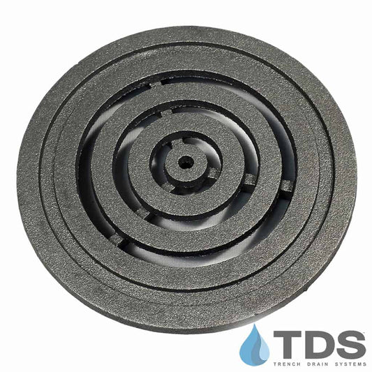Iron Age IA-BULL-6D-HP Class A ADA Compliant Heel-Proof Bullseye Cast Iron 6" Dia Grate – Natural
