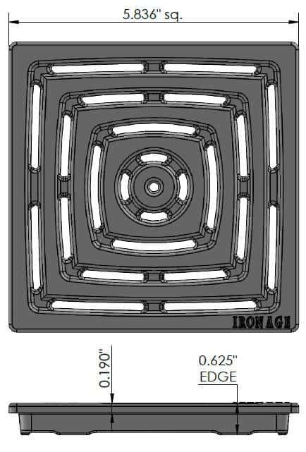 IA-DIVI-CB06-HP-A 6" Divisadero Catch Basin Grate