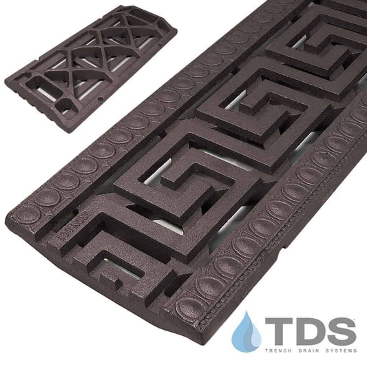 Iron Age IA-GRK-0920-BF Class B ADA Compliant Greek Key Cast Iron 9" x 20" Grate - BoOF