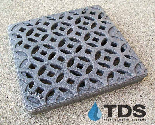Iron Age IA-INTER-CB09 Class B Interlaken Cast Iron 9" x 9" Grate - RAW
