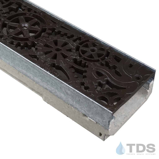 ULMA M100K Drainage Kit w/ Iron Age Dynamo Grate | Baked on Oil Finish