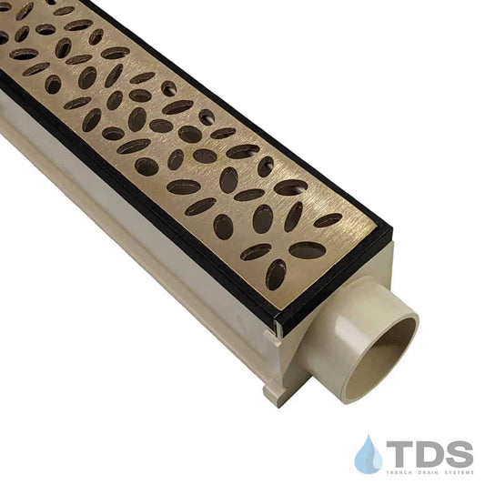 TDS™ 3" MAX Mini w/ Brushed Bronze Rain Drop Grates - Sand Channel