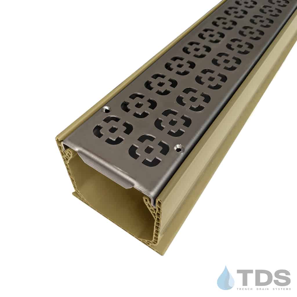 3" Sand NDS Mini Channel Kit w/Deco 304 Stainless Steel HP Grates
