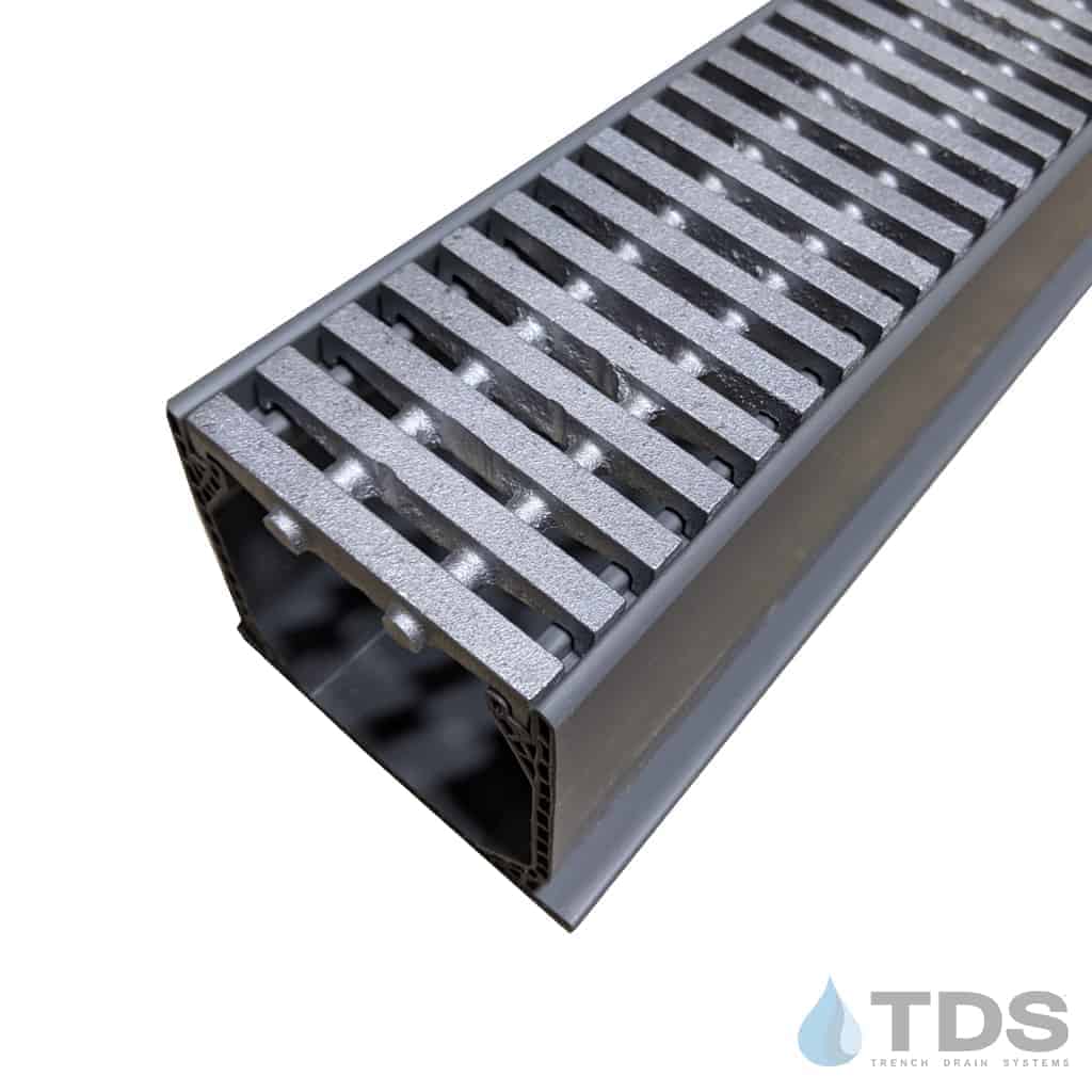 NDS 3" Gray Mini Channel Kit with TDS Bronze Age Pedreda Grate - Aluminum