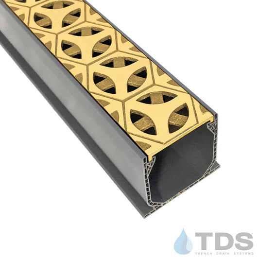 NDS 3" Gray Mini Channel Kit with TDS Bronze Age Tardis Grate - Brushed