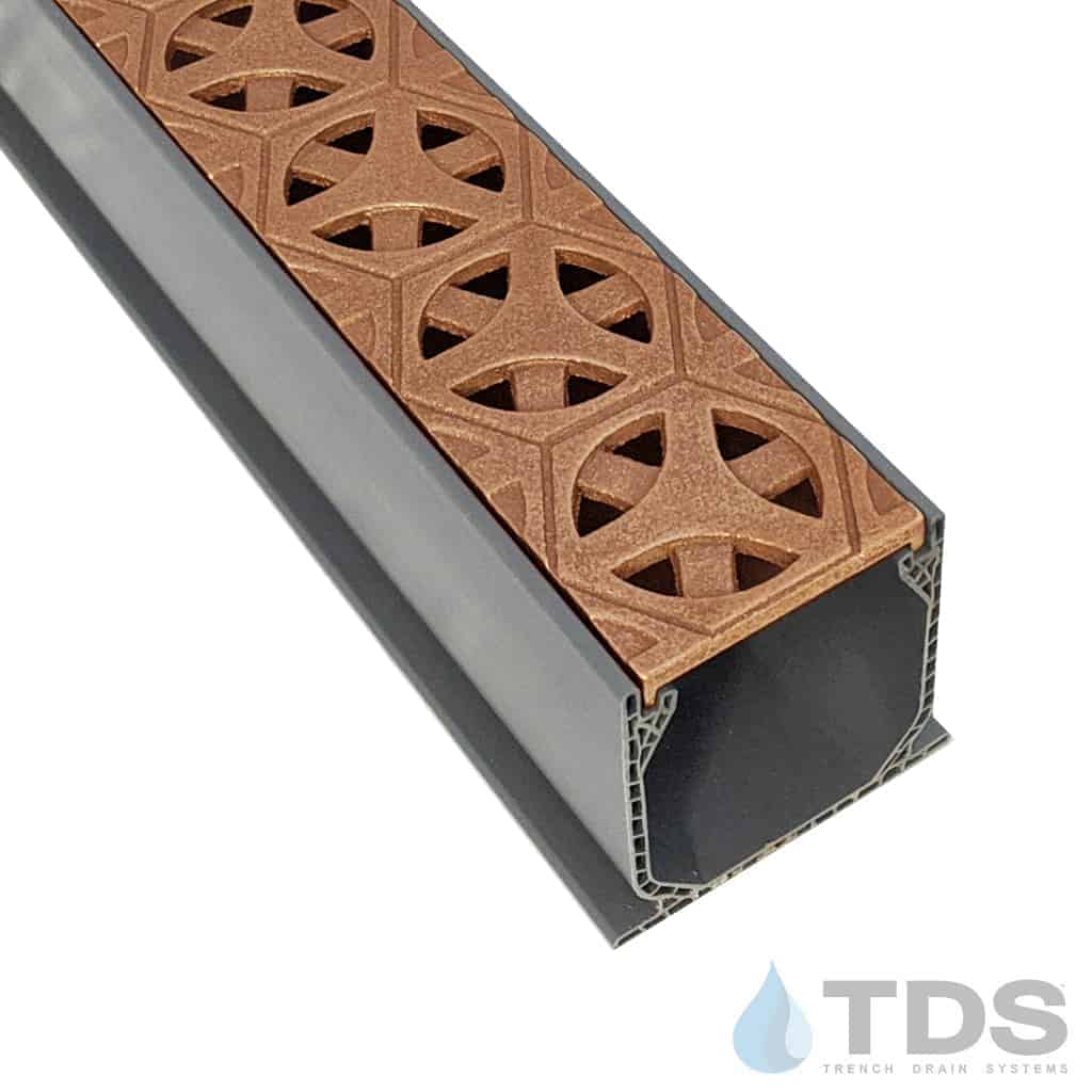 NDS 3" Gray Mini Channel Kit with TDS Bronze Age Tardis Grate - Natural