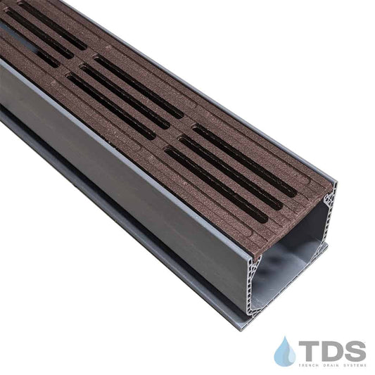 NDS 3" Gray Mini Channel Kit with Iron Age Que Grate - Baked on Oil Finish