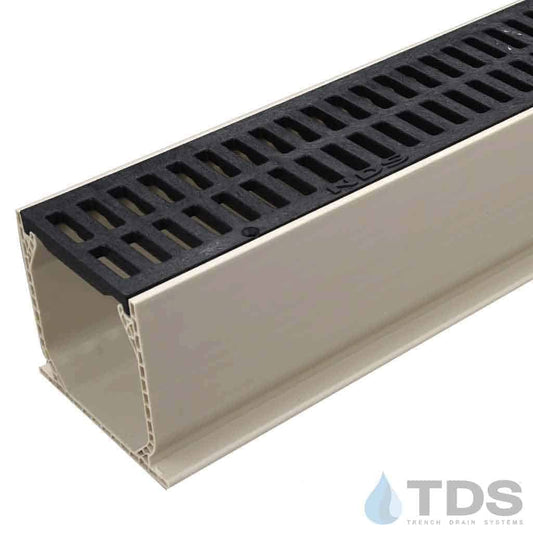 NDS 3" Sand Mini Channel Kit with NDS Slotted Grate - Black