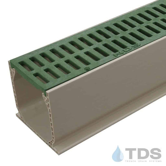 NDS 3" Sand Mini Channel Kit with NDS Slotted Grate - Green
