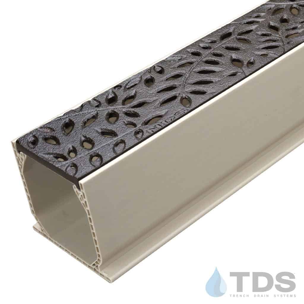 NDS 3" Sand Mini Channel Kit with NDS Botanical Grate - Baked on Oil Finish